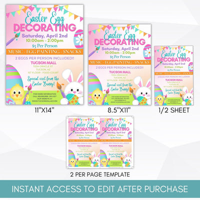 Easter egg painting party invitation
