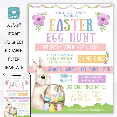 Easter egg hunt flyers