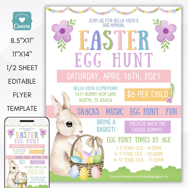 Easter egg hunt flyers