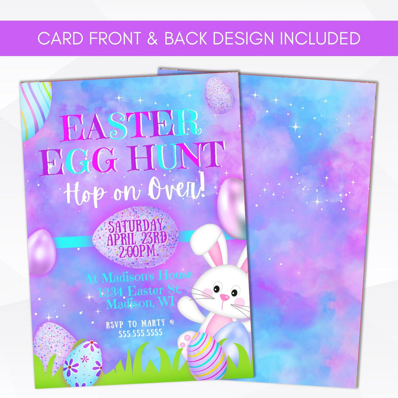 editable Easter egg hunt invitation