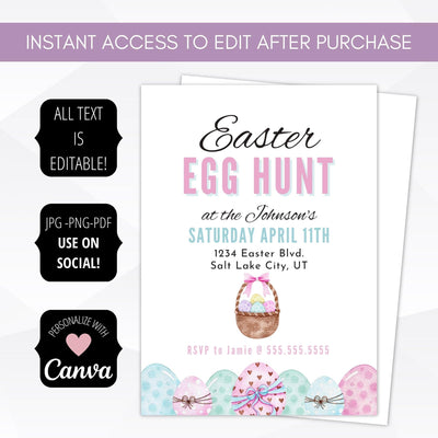 egg hunt invitation template