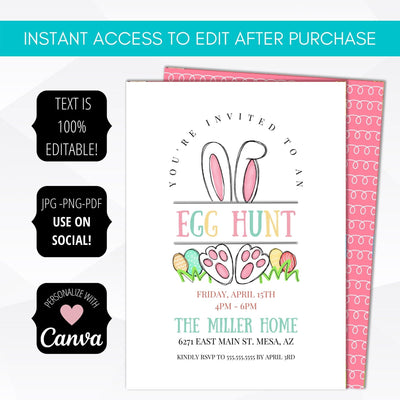 Easter egg hunt invite