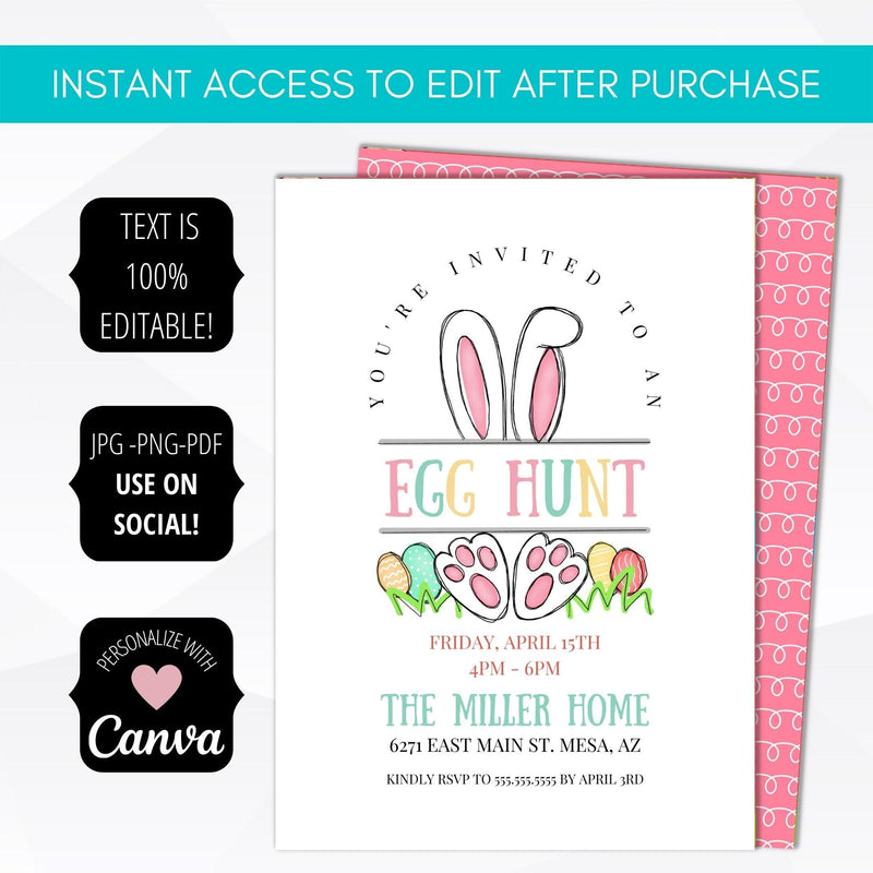 Easter egg hunt invite