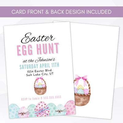 DIY egg hunt invitation