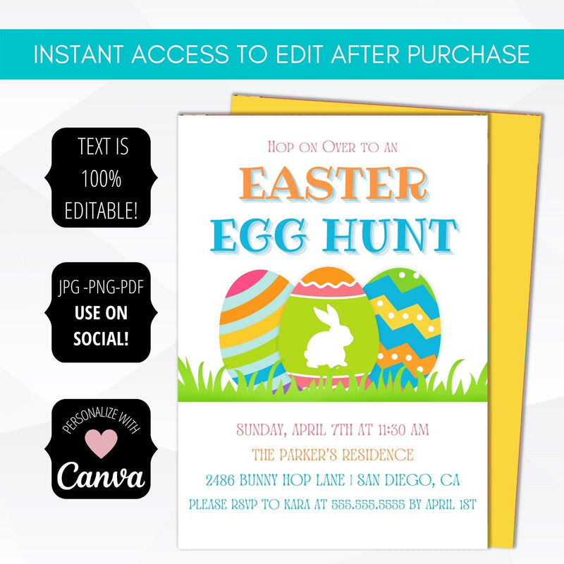 Easter egg hunt invitation