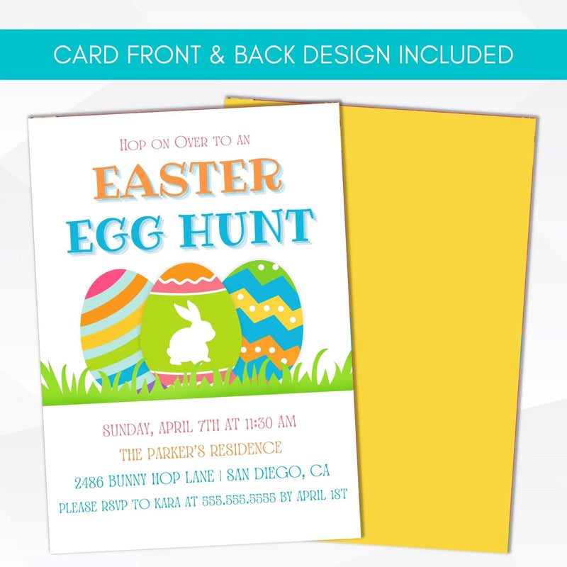 Easter egg hunt party invitation