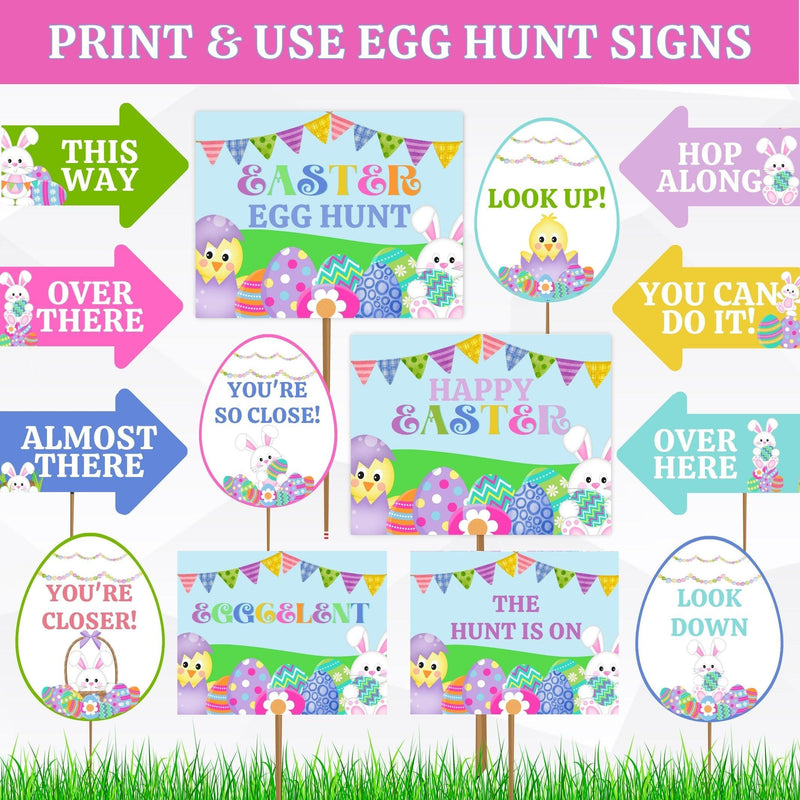 easter egg hunt signs school pto pta ptc