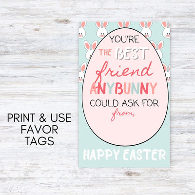 easter favor tag bunny bait