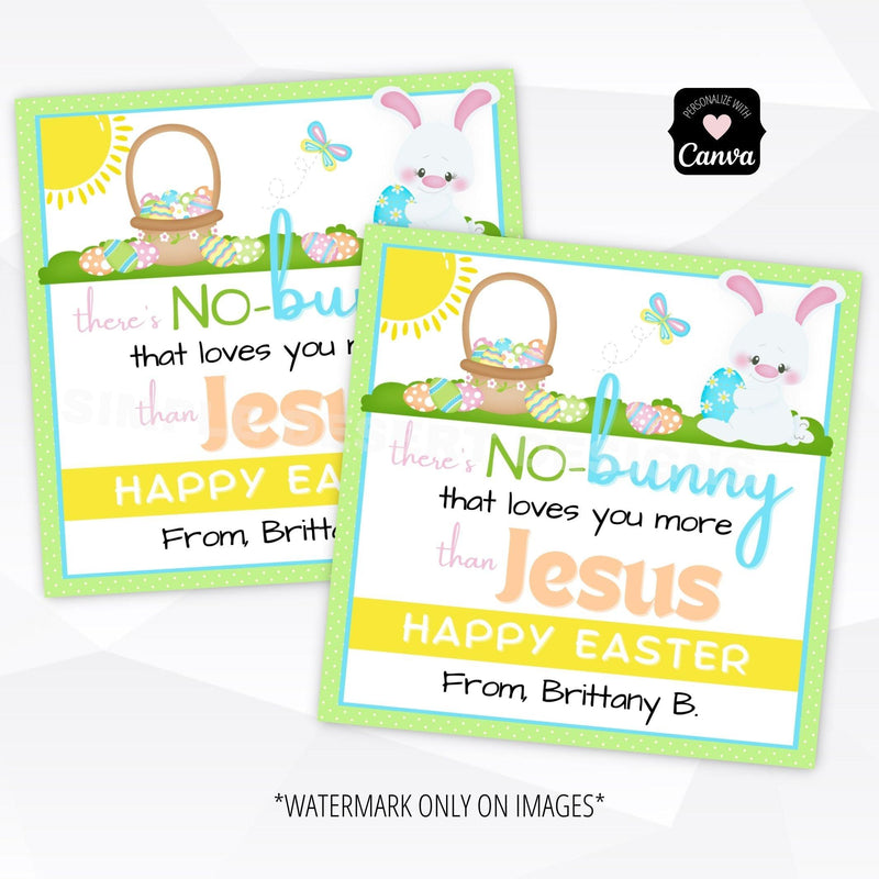Jesus loves you Easter tags