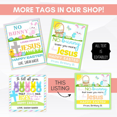 Religious Easter Gift Basket Party Favor Tags