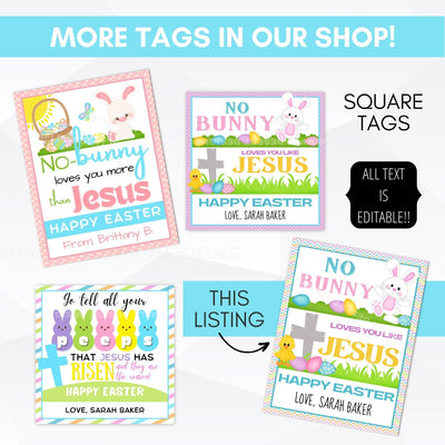 He Is Risen Easter Tag