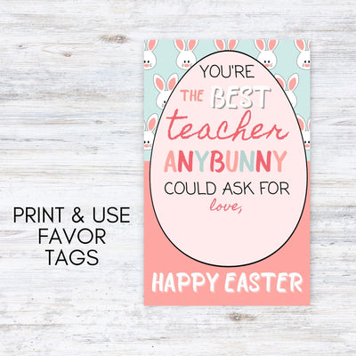 Easter teacher gift tags