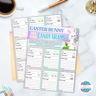 bee kind easter bunny candy grams fundraiser for schools and easter fundraiser ideas