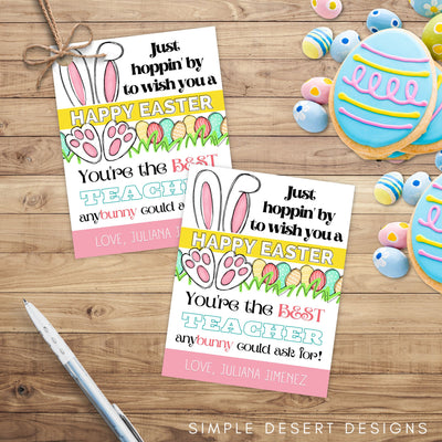 customizable easter gift tag for teachers nurse volunteers or staff