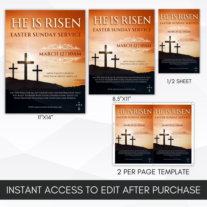 resurrection celebration invitations for easter sunday