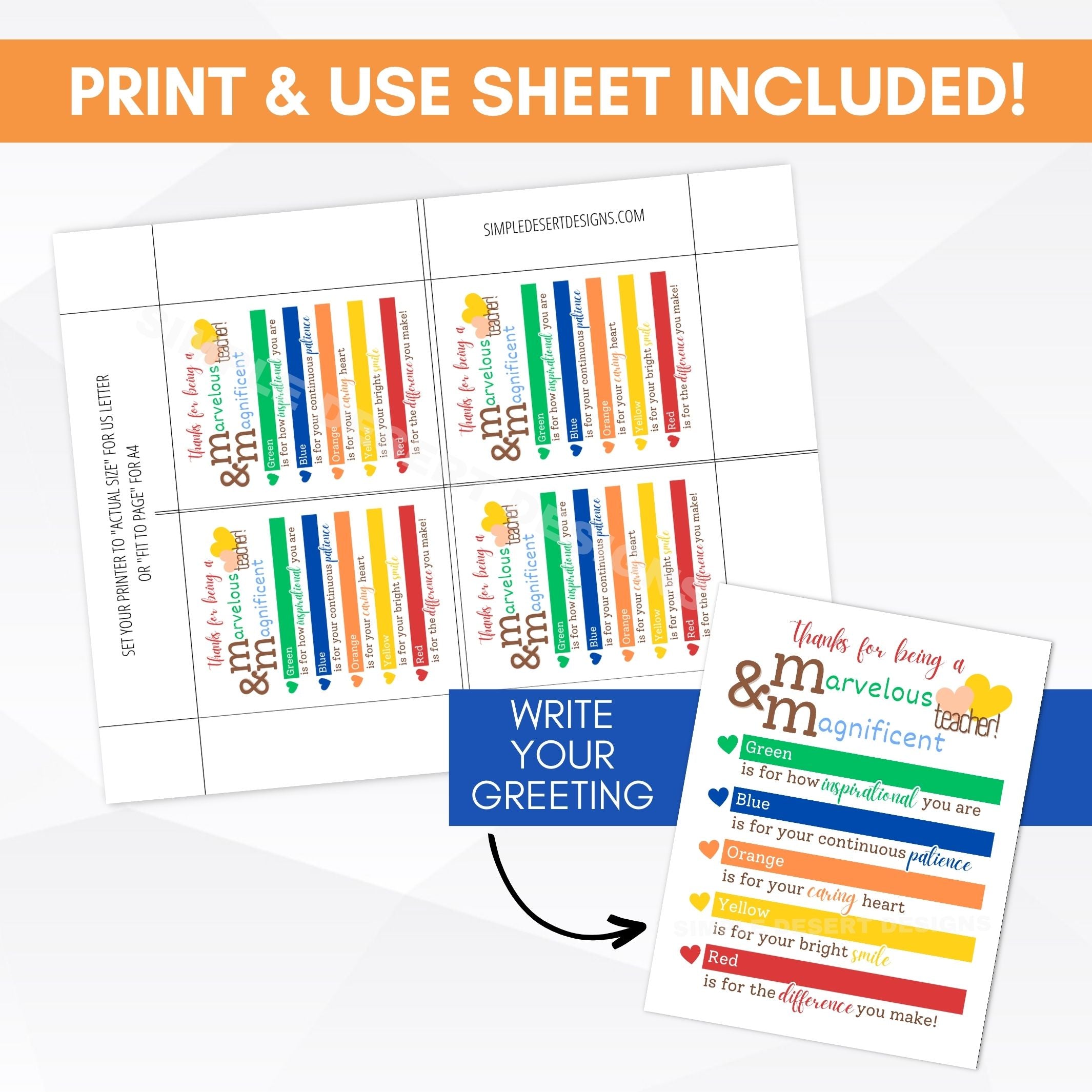 easy and cheap teacher appreciation gift
