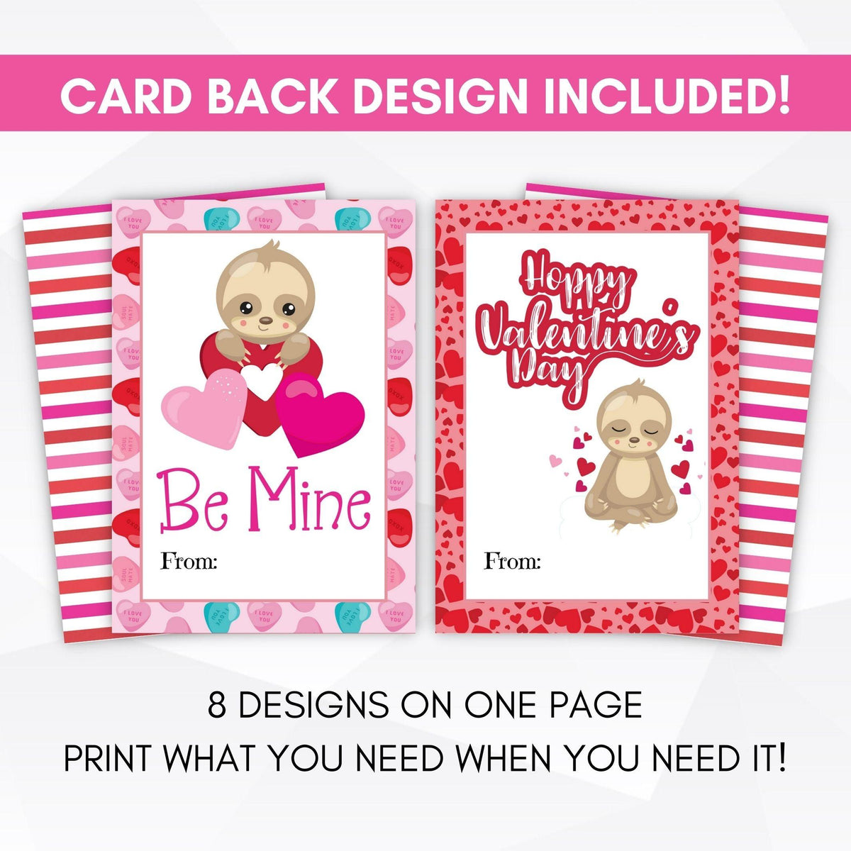 Editable Valentine Cards for Classroom - Simple Desert Designs