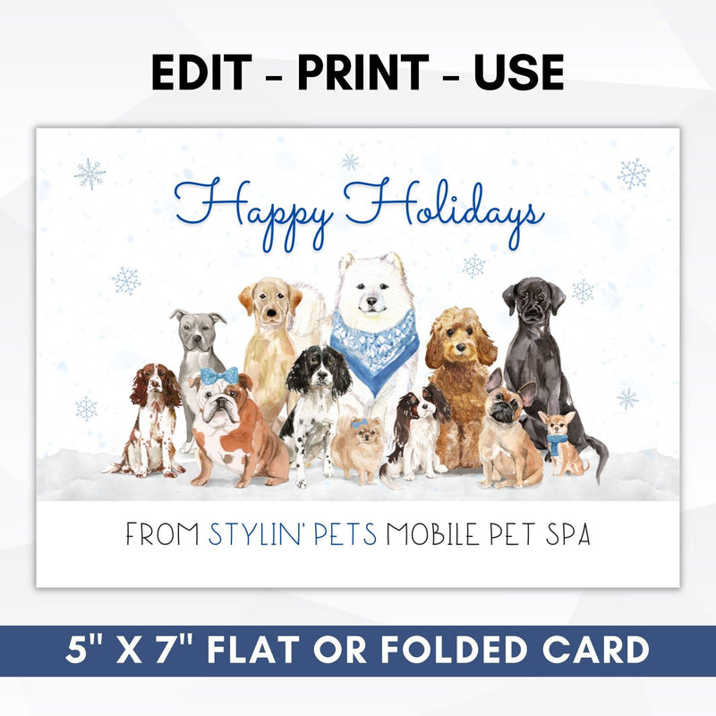 pet adoption christmas card template