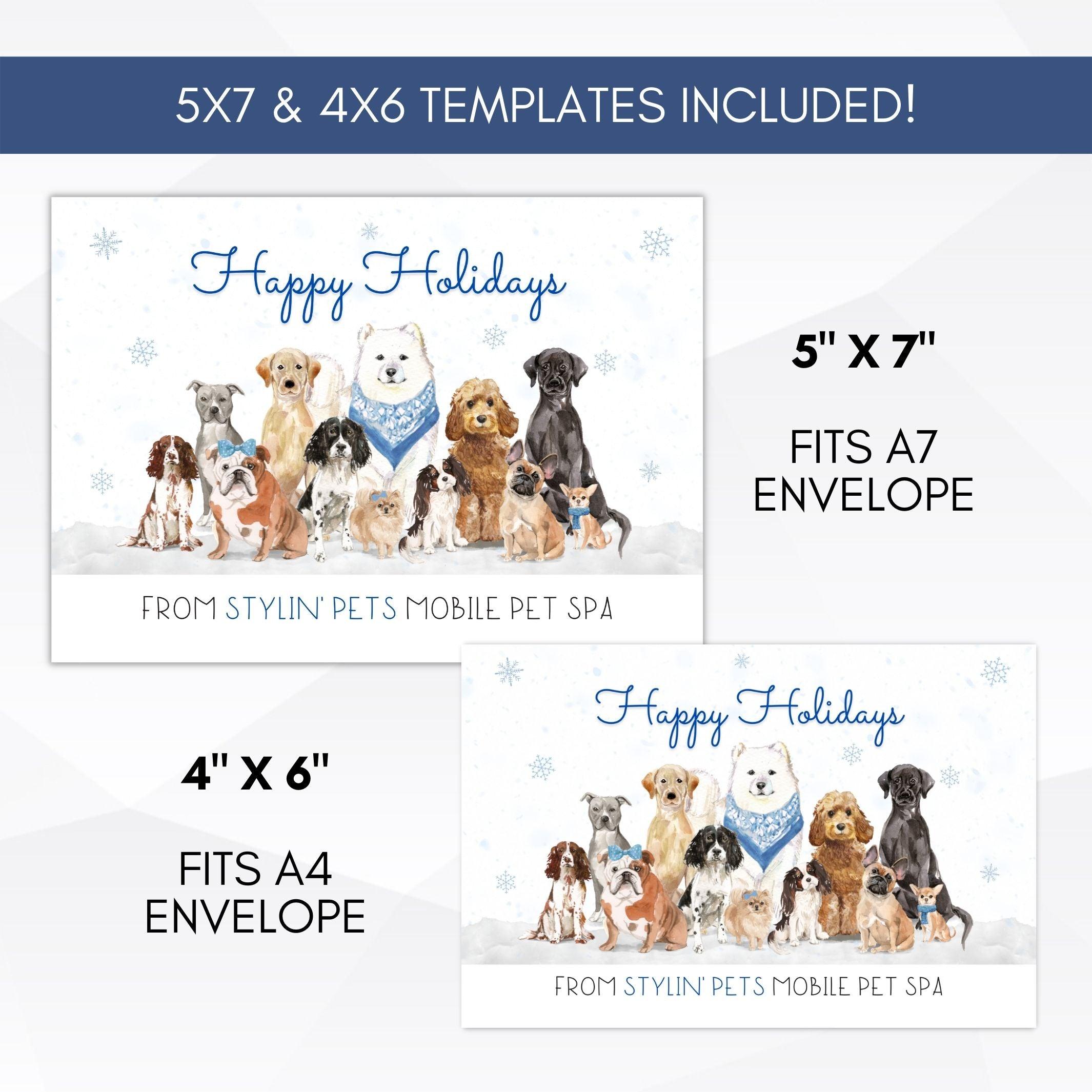 business christmas card template