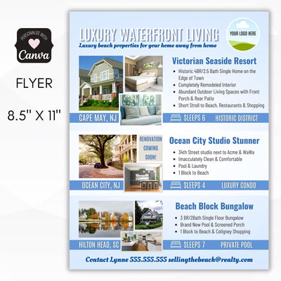 editable real estate marketing flyer