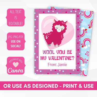 editable printable kids valentine