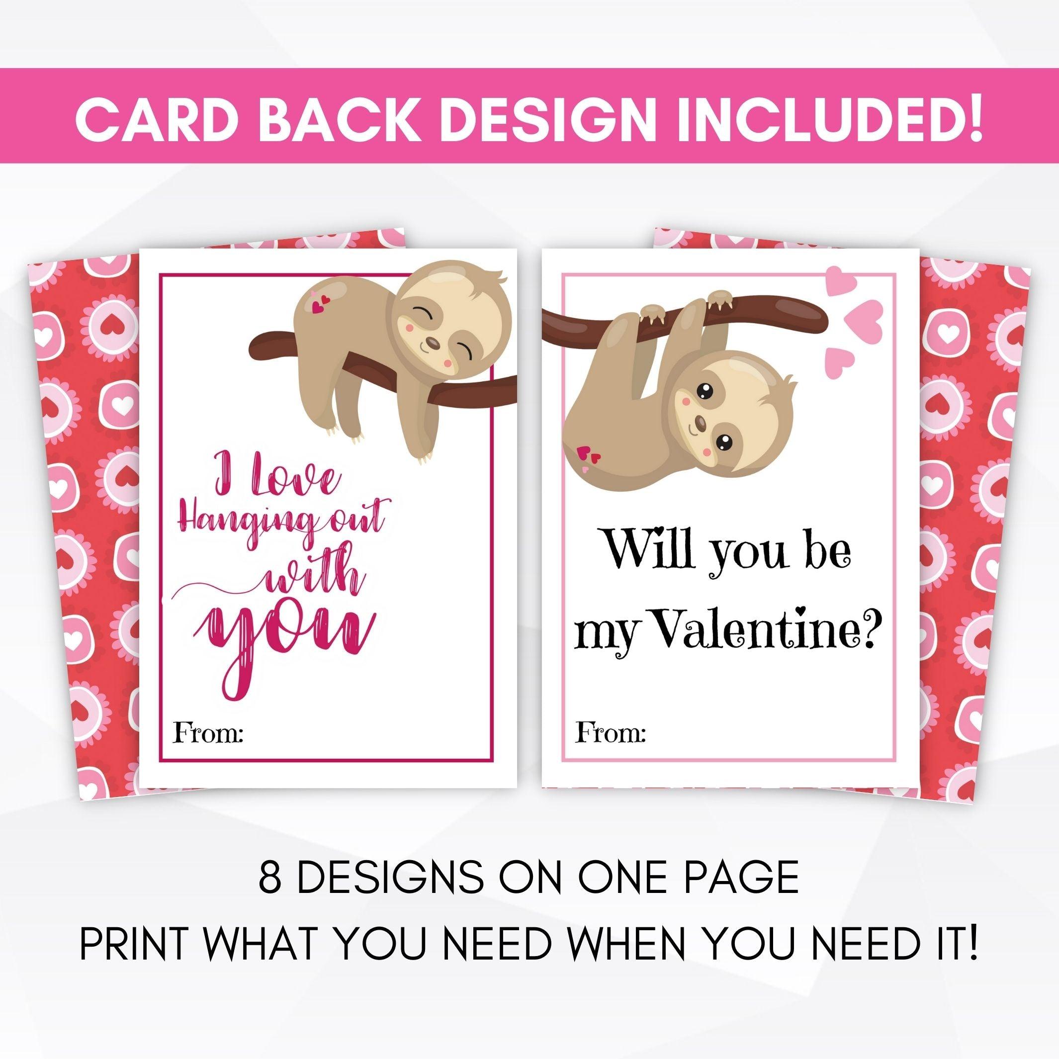 set of printable valentines cards for kids
