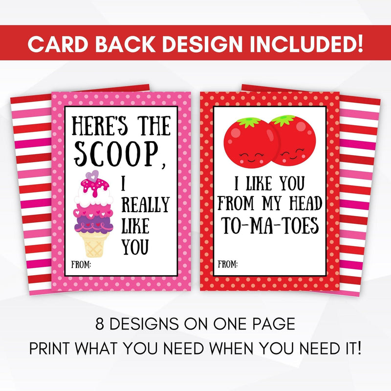 set of printable valentines cards for kids