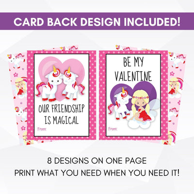 set of printable valentines cards for kids