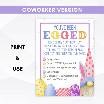 you've been egged printable