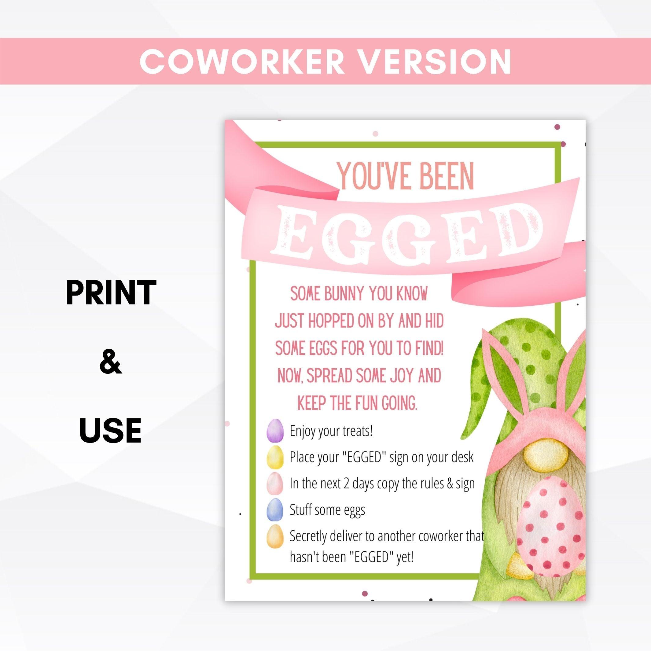 you've been egged printable