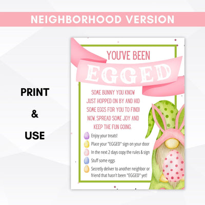 you've been egged printable