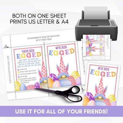 printable you've been egged sign