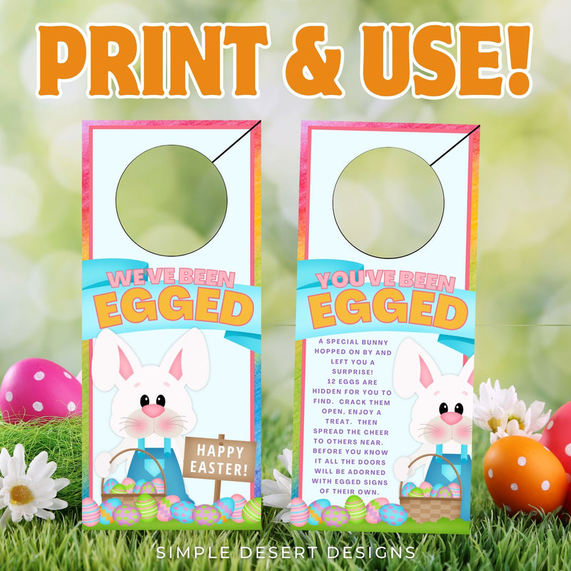 printable easter youve been egged printable game for the office home or neighbors easy easter gift idea for coworkers and friends