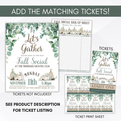 farmhouse pumpkin theme fall event flyers and ticket templates