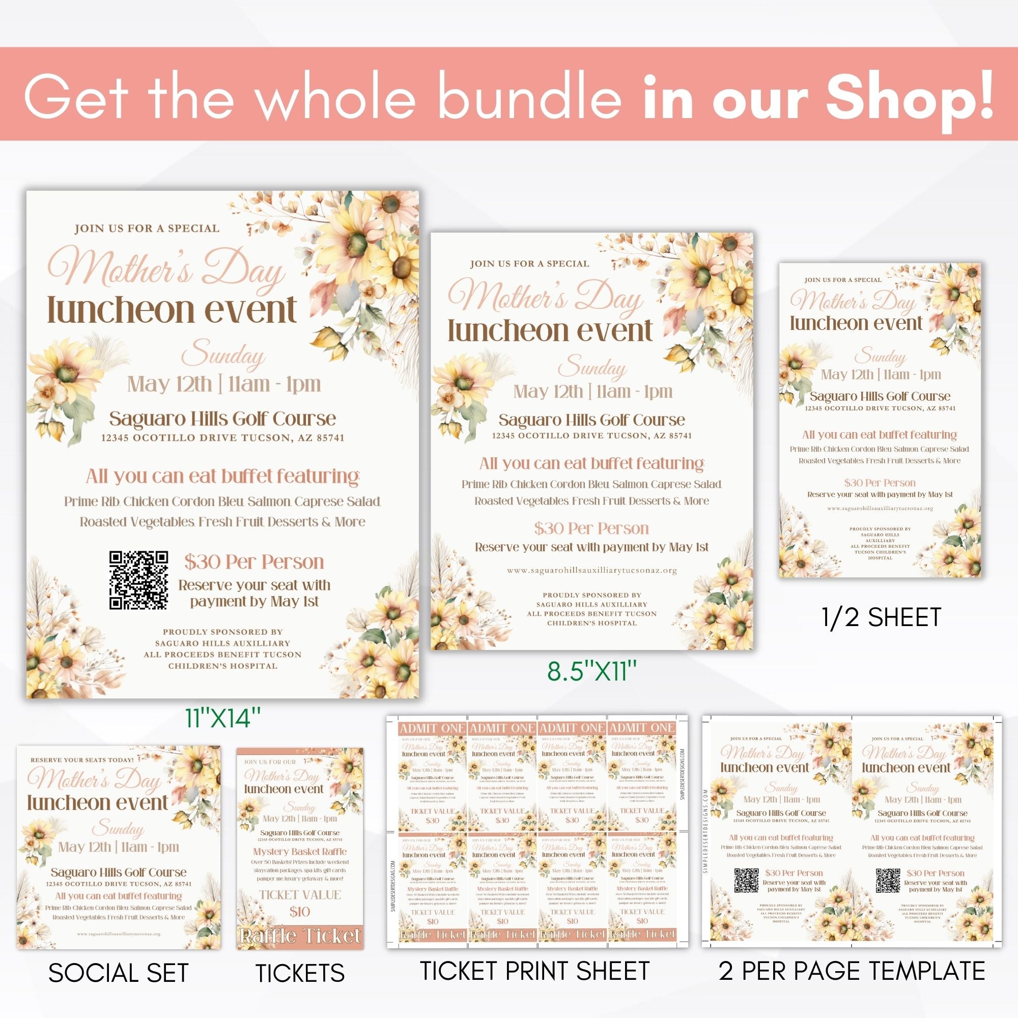 mother's day social event bundle with tickets