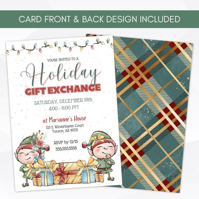 holiday office party invitation editable