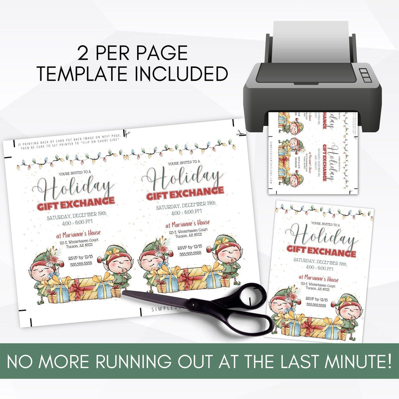 editable kids christmas party invitation