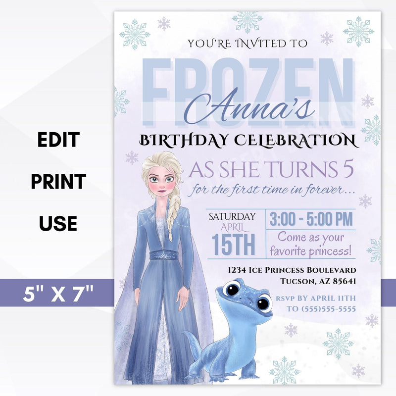 Frozen birthday party invitation