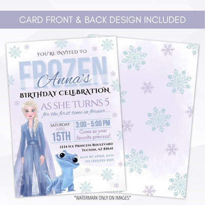 Elsa birthday party invite