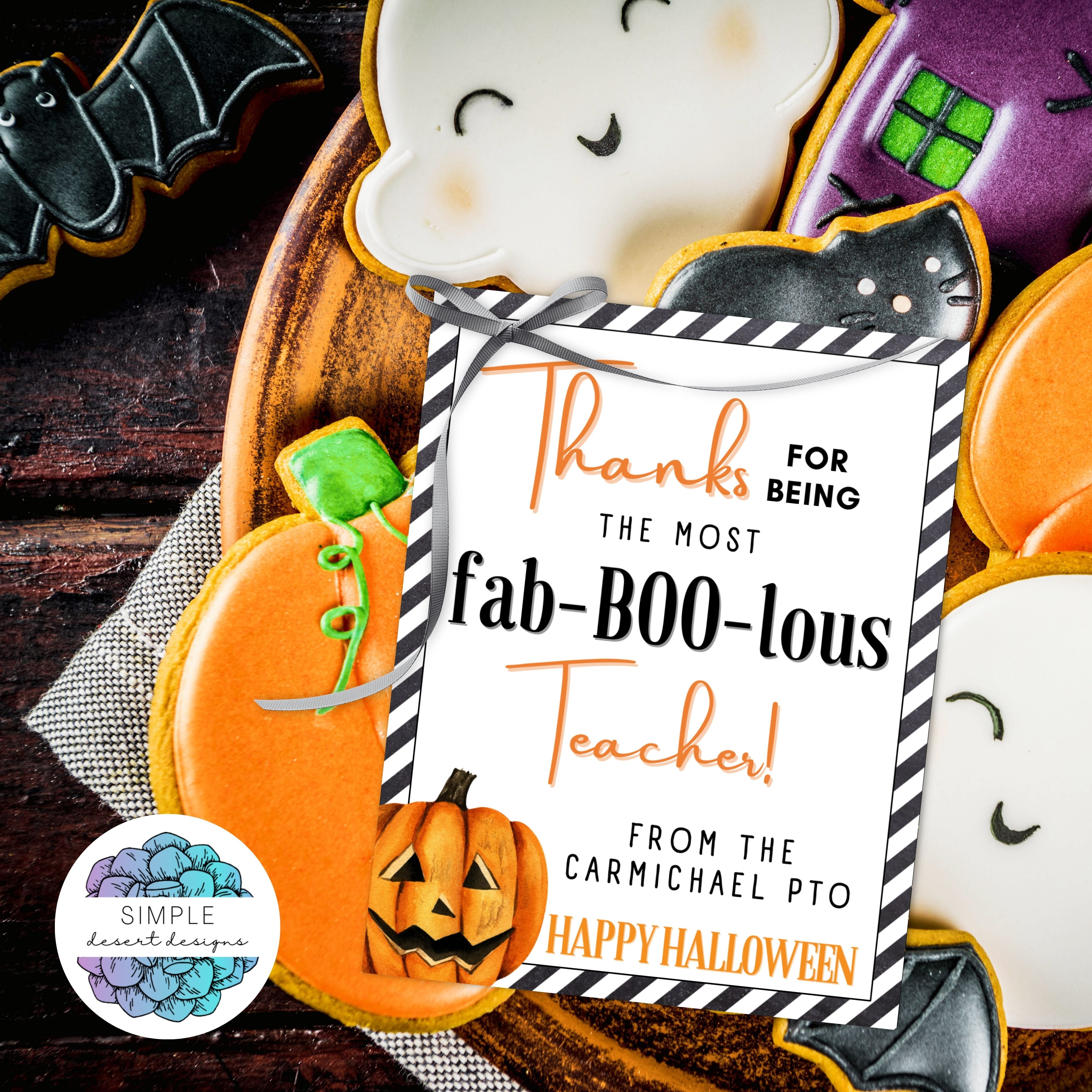 cute teacher appreciation gift tags for candy grams or treat bag tags on halloween