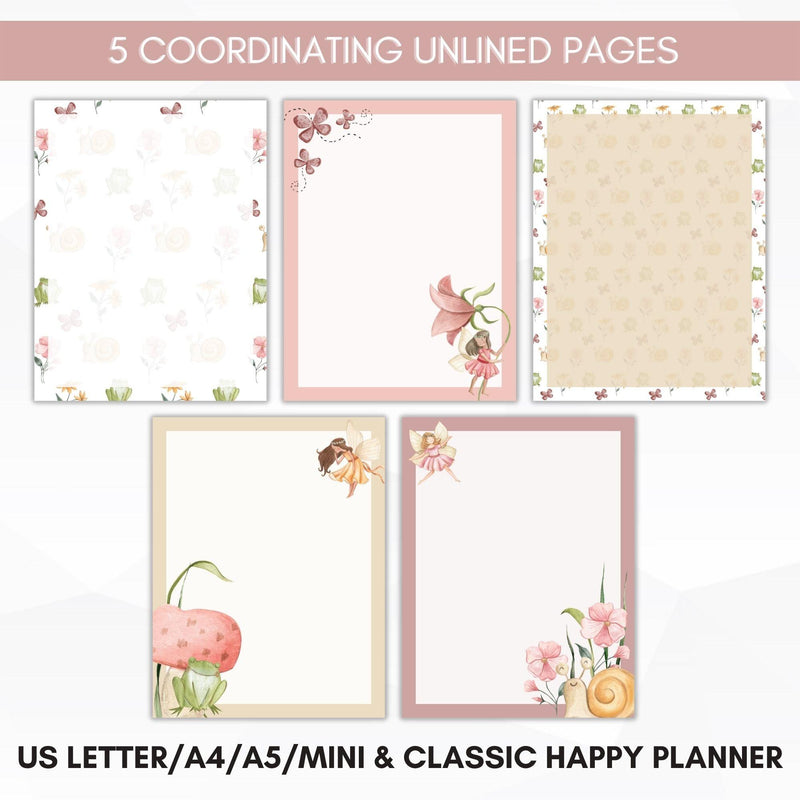 unlined fairy journal paper