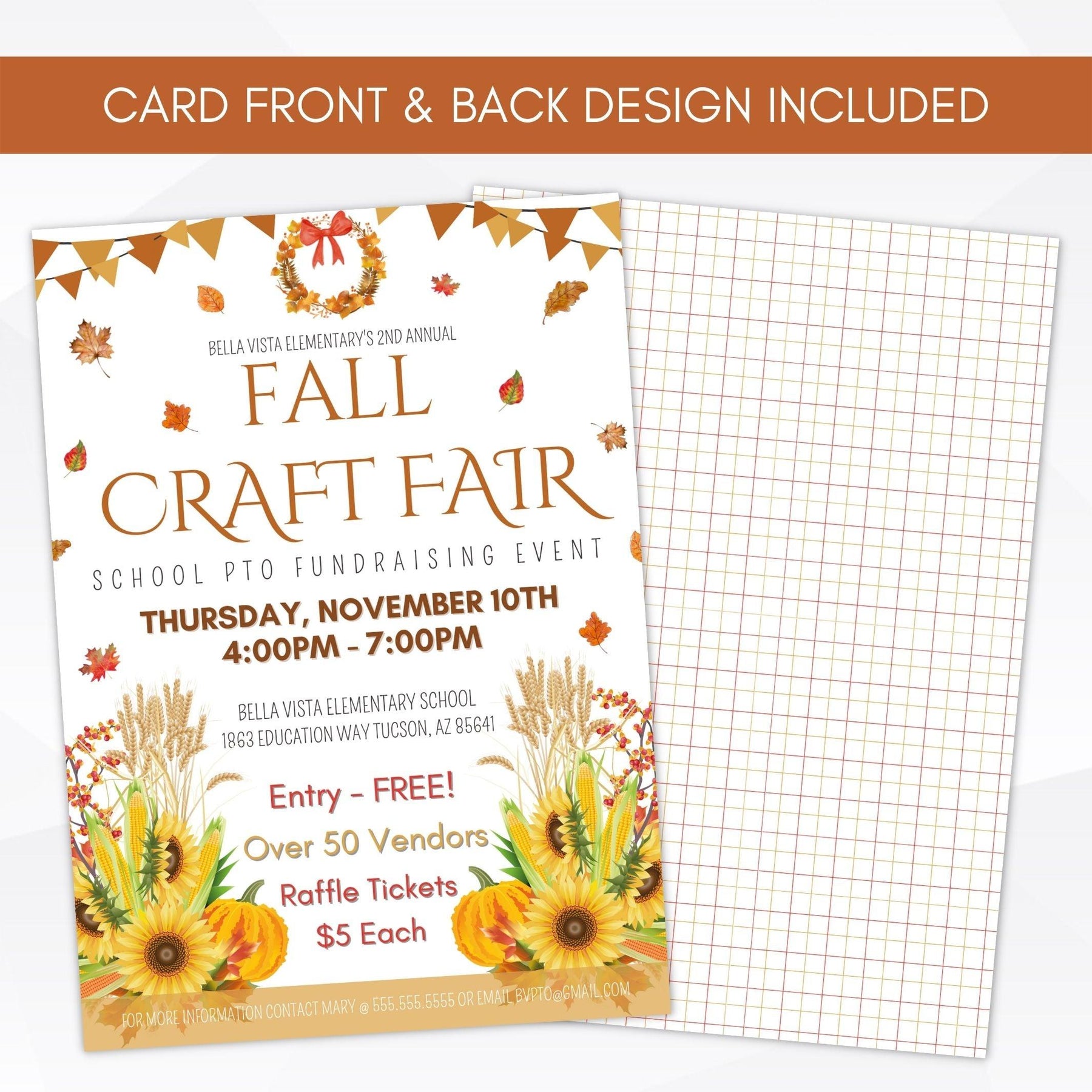 Editable Fall Craft Party Invitation – Simple Desert Designs