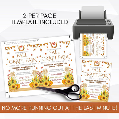 printable fall floral luncheon invitation