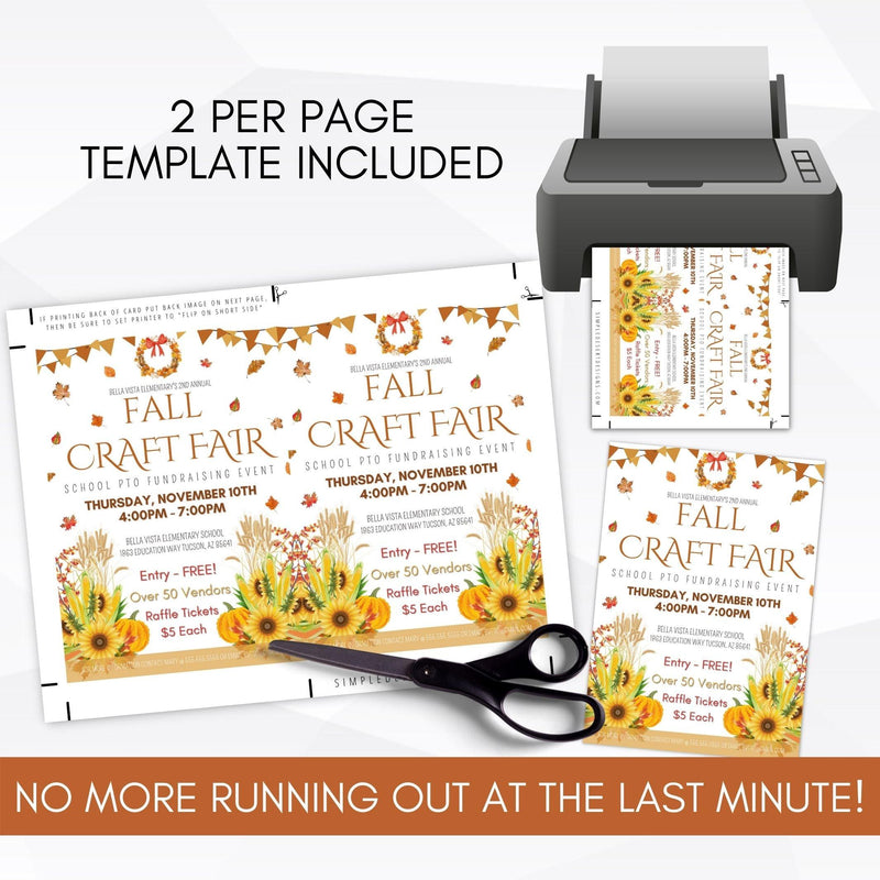 printable fall floral luncheon invitation