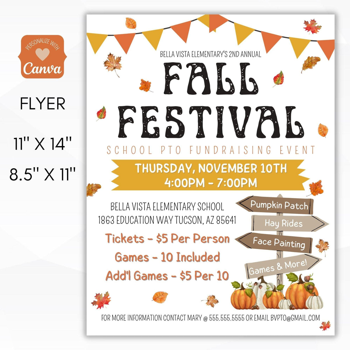 Fall Festival Flyer & Poster Set - Simple Desert Designs