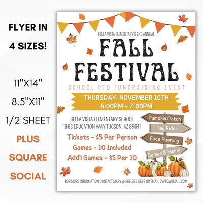 fall community event fundraiser idea with pumpkin patch