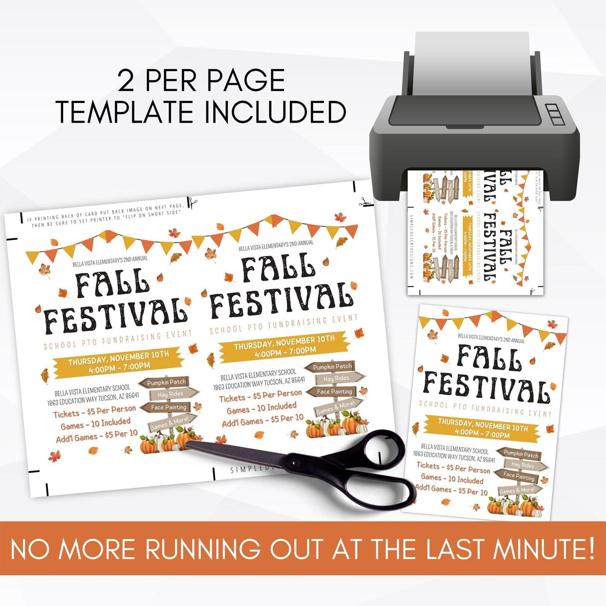 Fall Festival Invitation Template - Simple Desert Designs