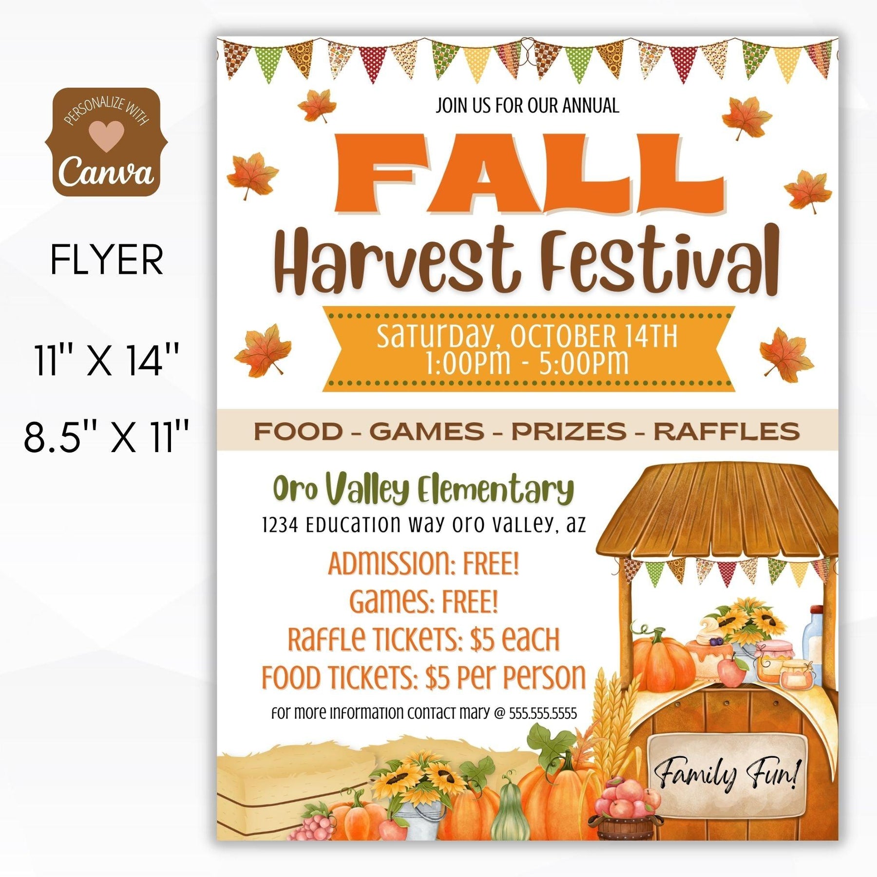Fall Harvest Festival Flyer Sign Set – Simple Desert Designs
