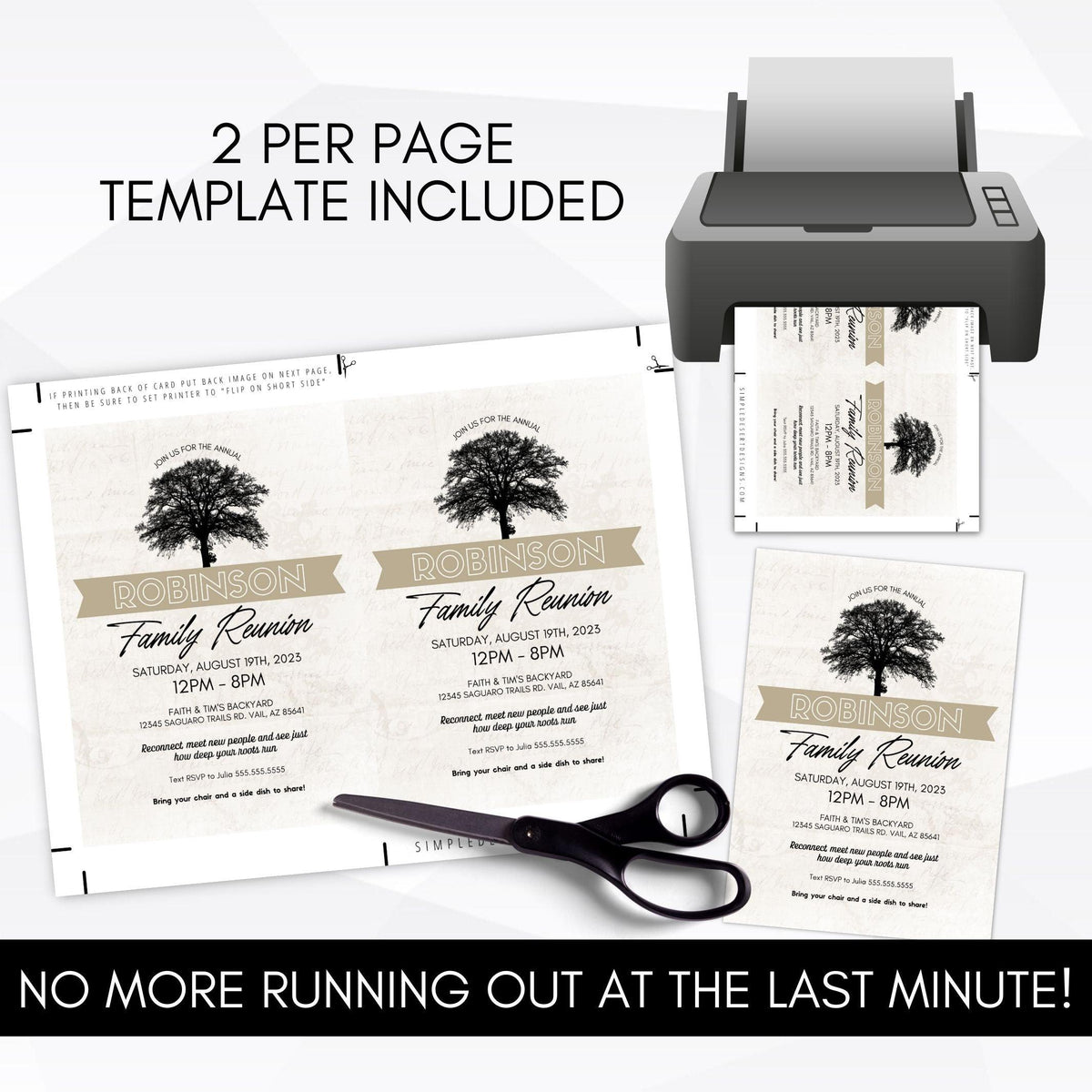 Invite Family Family Gathering Invitation Template - Simple Desert Designs
