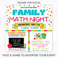 Family Math Night Flyer Set | Simple Desert Designs